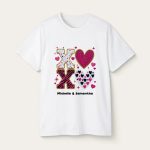 Personalized T Shirt for Couple - XOXO Funny Matching Valentine’s Day Custom Name T Shirts