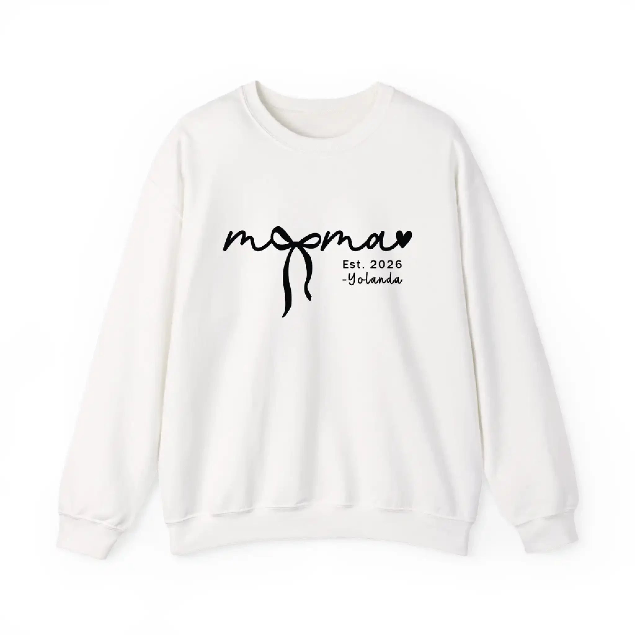 699f5a14d1dda Custom Mama Sweatshirt with Kids Names - Personalized Mother’s Day Gift - 100% Cotton Crewneck S-5XL White (1)