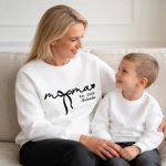 Custom Mama Sweatshirt with Kids Names - Personalized Mother’s Day Gift - 100% Cotton Crewneck S-5XL White (3)
