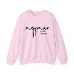Custom Mama Sweatshirt with Kids Names - Personalized Mother’s Day Gift - 100% Cotton Crewneck S-5XL Light Pink