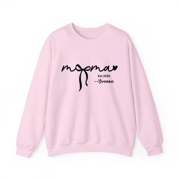 Custom Mama Sweatshirt with Kids Names - Personalized Mother’s Day Gift - 100% Cotton Crewneck S-5XL Light Pink