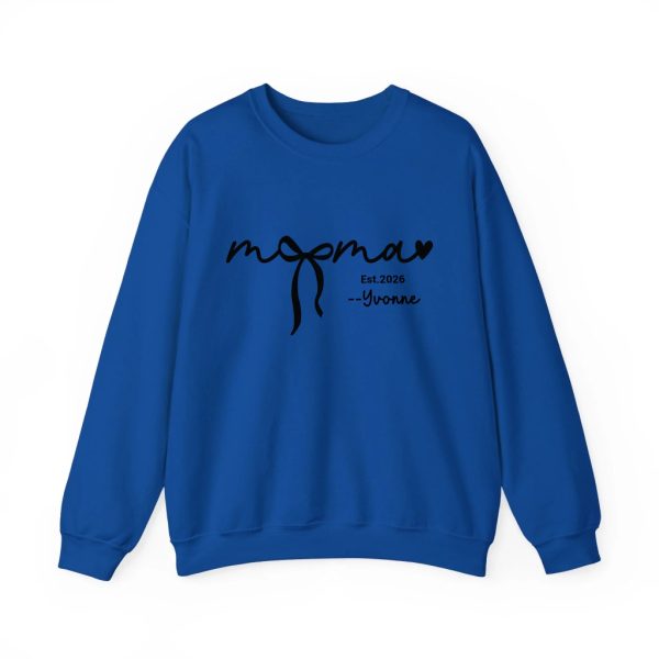Custom Mama Sweatshirt with Kids Names - Personalized Mother’s Day Gift - 100% Cotton Crewneck S-5XL Royal