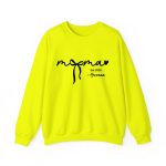 Custom Mama Sweatshirt with Kids Names - Personalized Mother’s Day Gift - 100% Cotton Crewneck S-5XL Safety Green