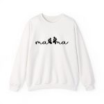 Personalized Mama Sweatshirt with Name - Custom Est. 2026 Mother's Day Gift - Heavyweight 100% Cotton S-5XL White