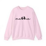 Personalized Mama Sweatshirt with Name - Custom Est. 2026 Mother's Day Gift - Heavyweight Cotton S-5XL Light Pink