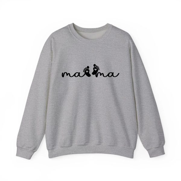 Personalized Mama Sweatshirt with Name - Custom Est. 2026 Mother's Day Gift - Heavyweight Cotton S-5XL Sport Grey