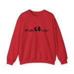 Personalized Mama Sweatshirt with Name - Custom Est. 2026 Mother's Day Gift - Heavyweight Cotton S-5XL Red