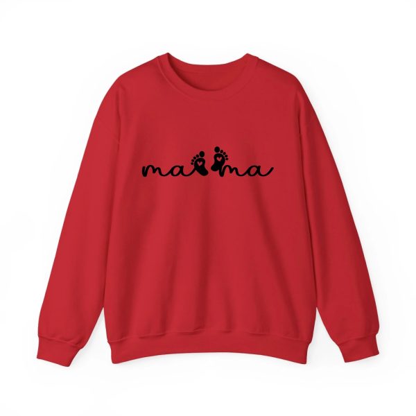 Personalized Mama Sweatshirt with Name - Custom Est. 2026 Mother's Day Gift - Heavyweight Cotton S-5XL Red