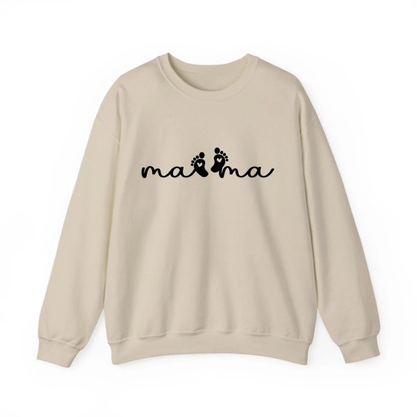 Personalized Mama Sweatshirt with Name - Custom Est. 2026 Mother's Day Gift - Heavyweight Cotton S-5XL Sand