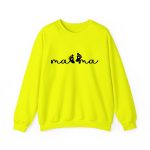 Personalized Mama Sweatshirt with Name - Custom Est. 2026 Mother's Day Gift - Heavyweight Cotton S-5XL Safety Green