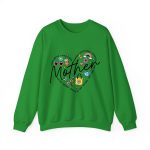 Personalized Mother Heart Graphic Sweatshirt - Custom Mother’s Day Gift for Mom & Grandma Green