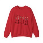 Custom Mom Gift - Personalized She is Strong Brave Fearless Floral Sweatshirt - Eco-Friendly US Cotton Red