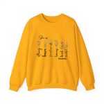 Custom Mom Gift - Personalized She is Strong Brave Fearless Floral Sweatshirt - Eco-Friendly US Cotton Gold