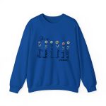 Custom Mom Gift - Personalized She is Strong Brave Fearless Floral Sweatshirt - Eco-Friendly US Cotton Royal