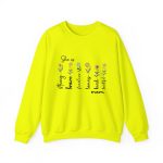 Custom Mom Gift - Personalized She is Strong Brave Fearless Floral Sweatshirt - Eco-Friendly US Cotton Safety Green