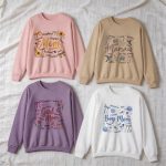 Personalized Botanical Coquette Graphic Sweatshirt - Custom Name Sweatshirt Cotton Mom Gift (S-5XL) (4)