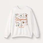 Personalized Botanical Coquette Graphic Sweatshirt - Custom Name Sweatshirt Cotton Mom Gift  White (6)
