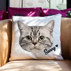 Custom Cat Pillow With Name
