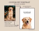 Custom Two-Pet Portrait Wall Art With Names - Image 3