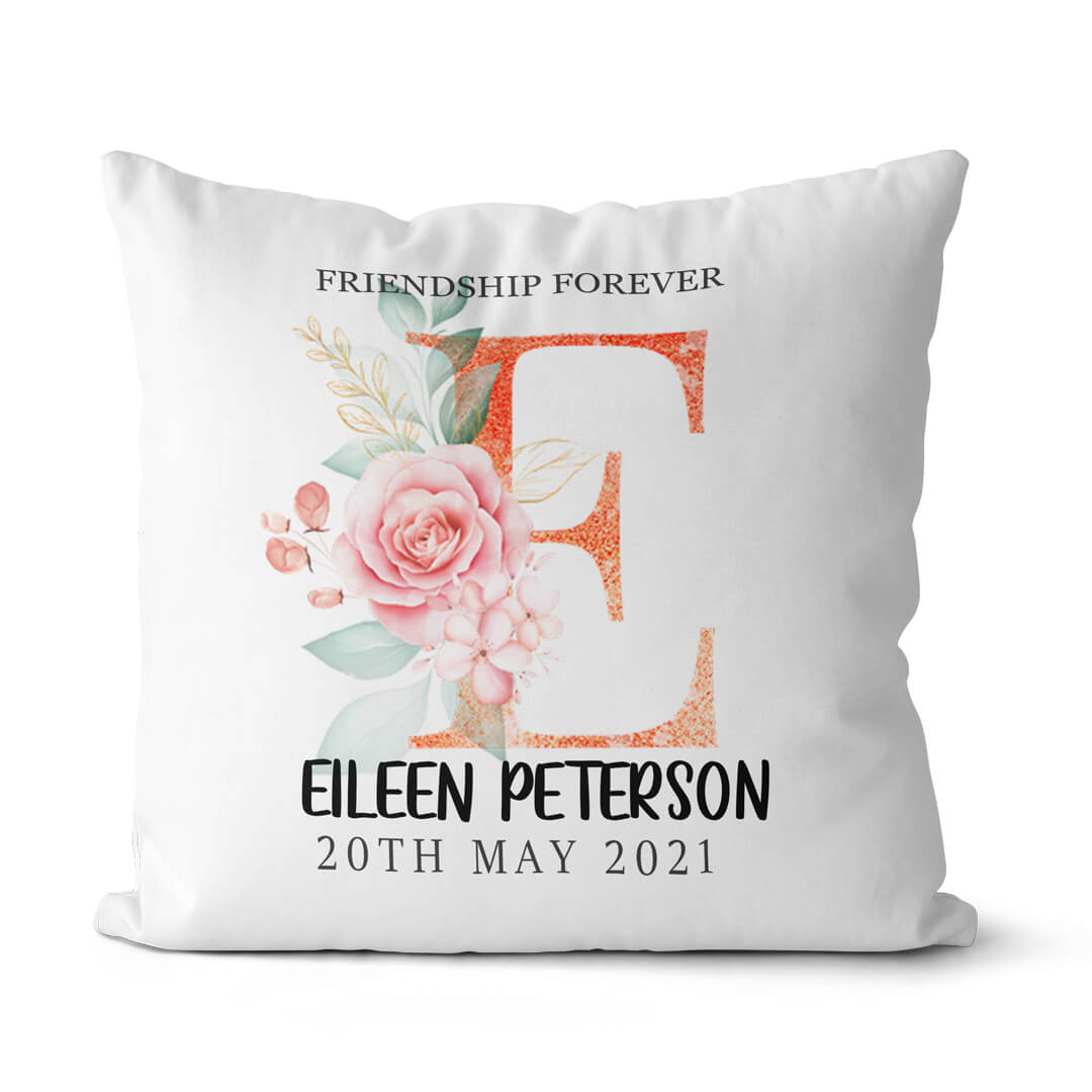 FloralAlphabet_NumberThrowPillow_1_84157742-3b9f-4549-926f-87d5b5cca8b1 Floral Alphabet Throw Pillow - Image 1