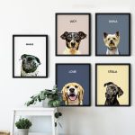 Custom Pet Portrait Wall Art With Names - Image 2