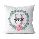 Watercolor Flower Alphabet Pillow