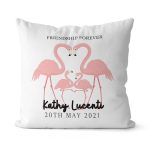 Pink Family Flamingo Throw Pillow