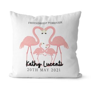 Pink Family Flamingo Throw Pillow