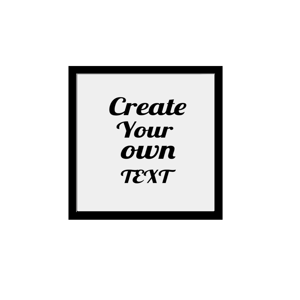 black1-1 Framed Canvas Prints With Text (From 8*8") - Image 1